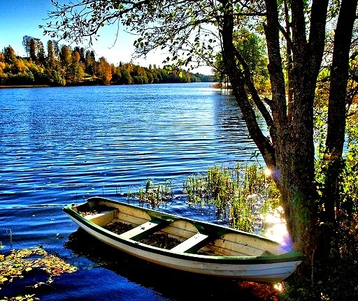 by Krogen on Flickr.Boat at the lake in Akershus County, southern Norway.