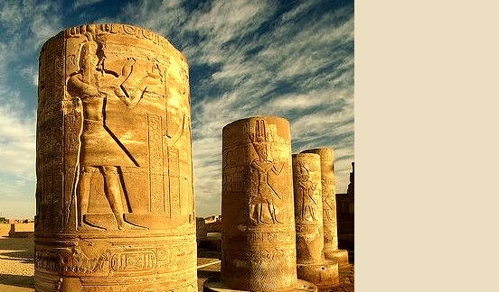 Pillars of Kom Ombo Temple, Egypt