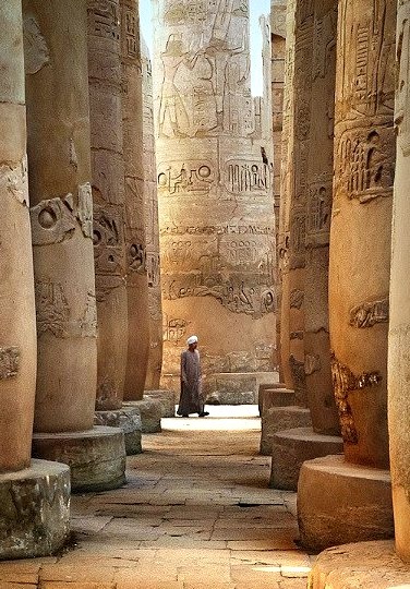Columns of Karnak Temple, dedicated to Amon-Ra, Egypt