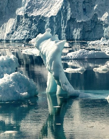 Ice in Neko Harbor, Antarctica