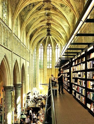 Selexyz Dominicanen Bookstore, former church converted into a bookstore in Maastricht, Netherlands
