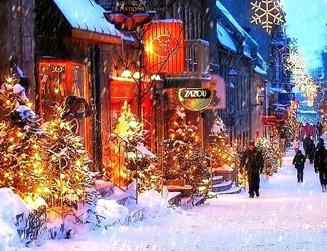 Snowy Dusk, Old Town, Quebec City, Canada