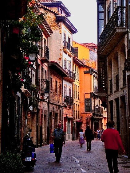Calle Magdalena in Oviedo, Asturias, Spain