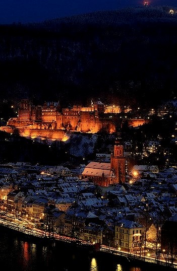 Winter nights in Heidelberg, Germany