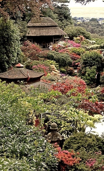 Japanese themed garden at Compton Acres in Poole, England