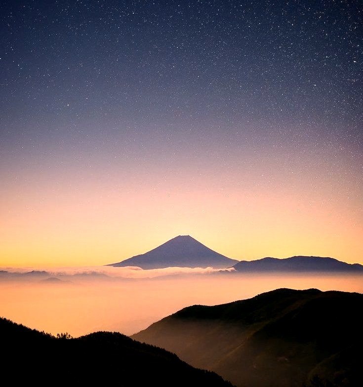 View from Mt. Kushigata, Japan