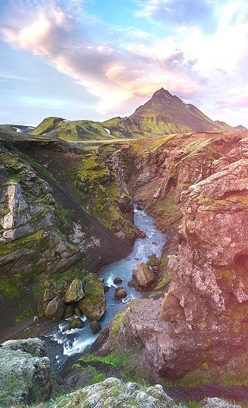 Storasula Canyon in south-west Iceland